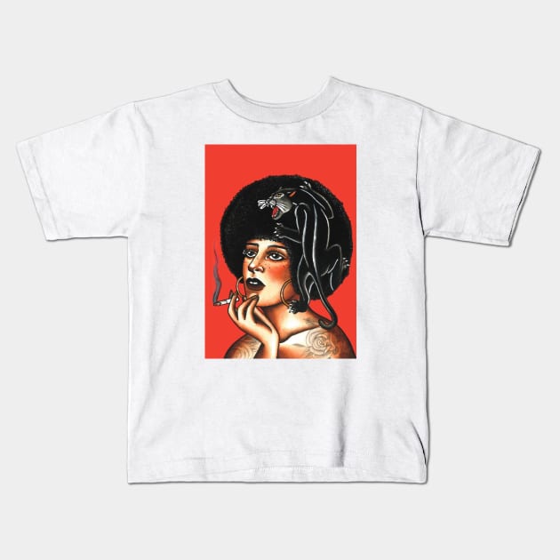 Angela no borders Kids T-Shirt by ohjessica-o